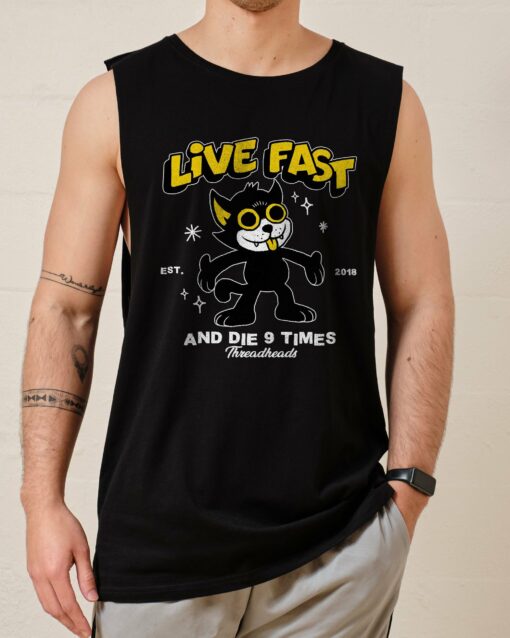 Live Fast and Die Nine Times Tank