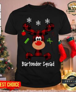 Lovely Reindeer Dispatcher Bartender Squad Christmas Shirt