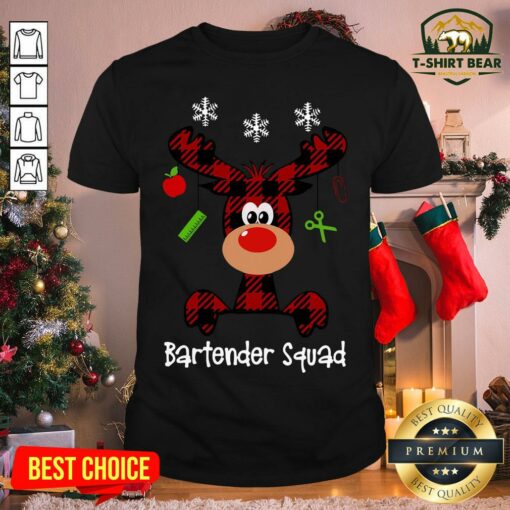 Lovely Reindeer Dispatcher Bartender Squad Christmas Shirt