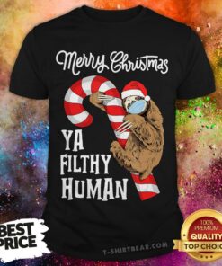 Merry Christmas Sloth Face Mask Sloth Santa Xmas Tree Shirt