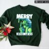 Merry Kiss My Ass Grinch Middle Finger Christmas Sweatshirt