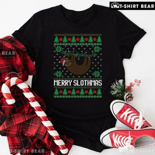 Merry Slothmas Sloth Ugly Christmas T-Shirt