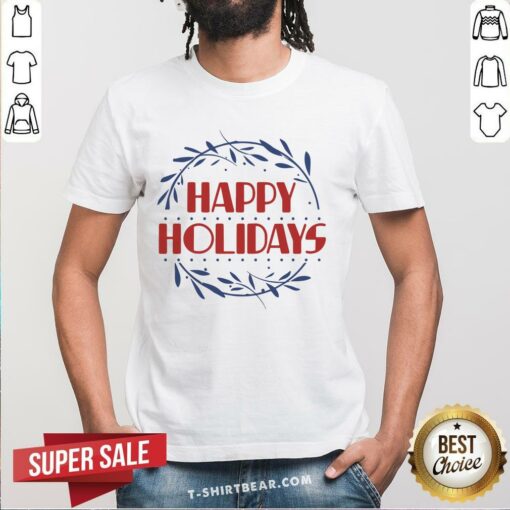 Nice Happy Holidays Merry Christmas Stars Shirt