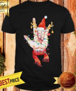 Nice Sign Language Reindeer Christmas Shirt