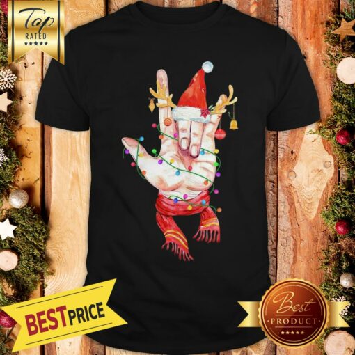 Nice Sign Language Reindeer Christmas Shirt