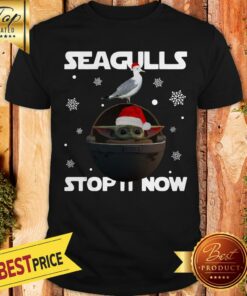 Official Baby Yoda Seagulls Stop Now Christmas Shirt
