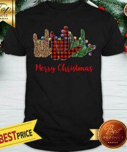 Official Hand I Love You Merry Christmas Shirt