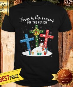 Official Jesus Is The Reason For The Season Snowman Christmas Shirt