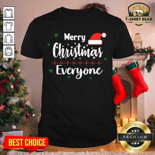 Official Merry Christmas Everyone Hat Santa Shirt