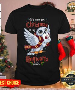 Official Owl All I Want For Christmas Is My Hogwarts Letter Shirt