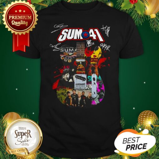 Official Sum 41 Guitarist All Signature Shirt