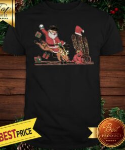 Oh What Fun It Is To Ride Santa Claus Riding Reindeer Shirt
