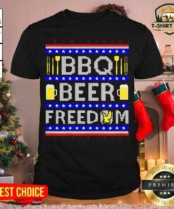 Original Bbq Beer Freedom Ugly Christmas Shirt