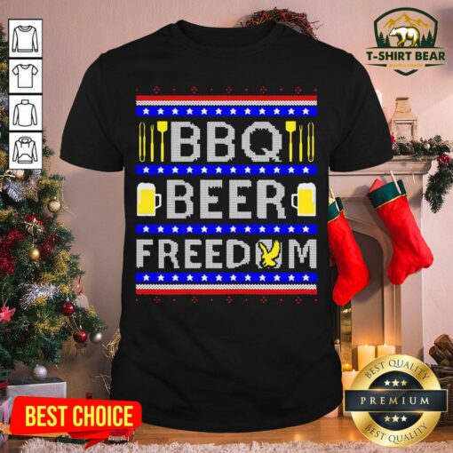 Original Bbq Beer Freedom Ugly Christmas Shirt