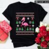 Original Flamingo With Santa Hat Ugly Christmas T-Shirt