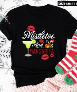 Original Mistletoe And Margarita Fruit Juice Christmas T-Shirt