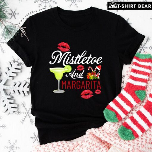 Original Mistletoe And Margarita Fruit Juice Christmas T-Shirt