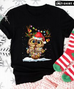 Original Owl Reindeer With Light Christmas Ornament T-Shirt