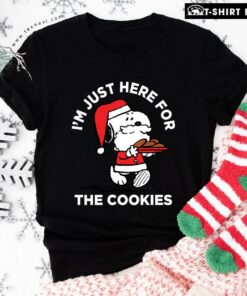 Peanuts Santa Claus Snoopy I’m Just Here For The Cookies T-Shirt