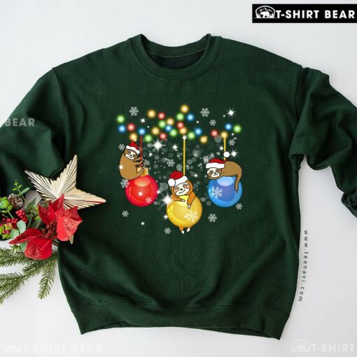 Perfect Smiling Sloth Christmas Ornament Snowflake Sweatshirt