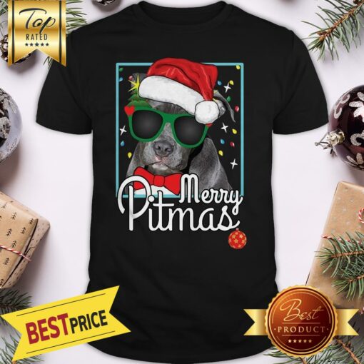 Pitbull Shirt Pit Bull Dog Santa Christmas Shirt