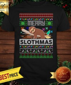Pocket Slothmas Crewneck Christmas Decorations Shirt