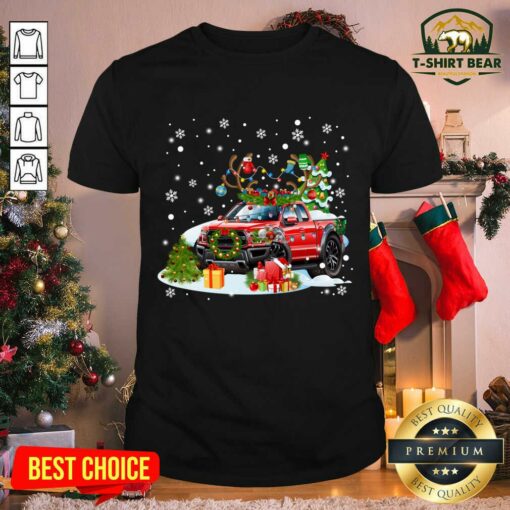 Premium Christmas Truck Reindeer Antlers Xmas Shirt