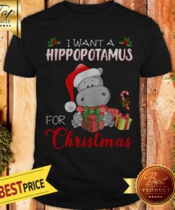 Pretty I Want A Hippopotamus Santa For Christmas Shirt