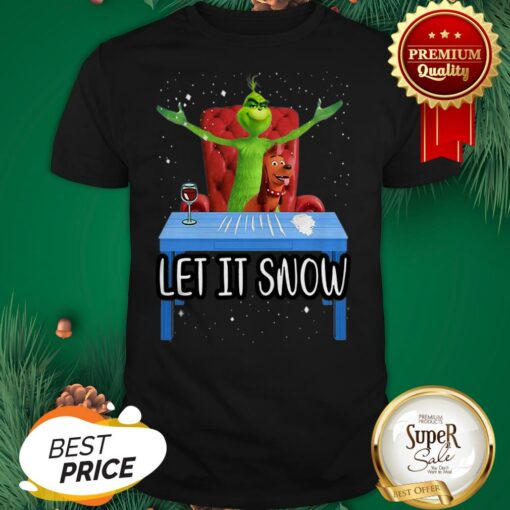 Pretty Let It Snow Grinch And Max Christmas Shirt