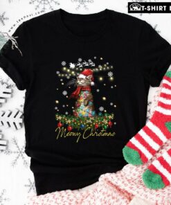 Pretty Meowy Christmas Lovely Christmas Cat Tree T-Shirt