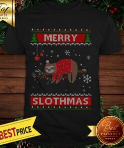 Pretty Merry Slothmas Ugly Christmas Shirt