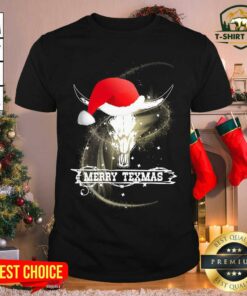 Pretty Merry Texmas Skull Cow Ugly Christmas Shirt