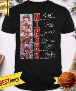 Pretty Niners Signatures Ronnie Lott Jerry Rice San Francisco 49ers Shirt