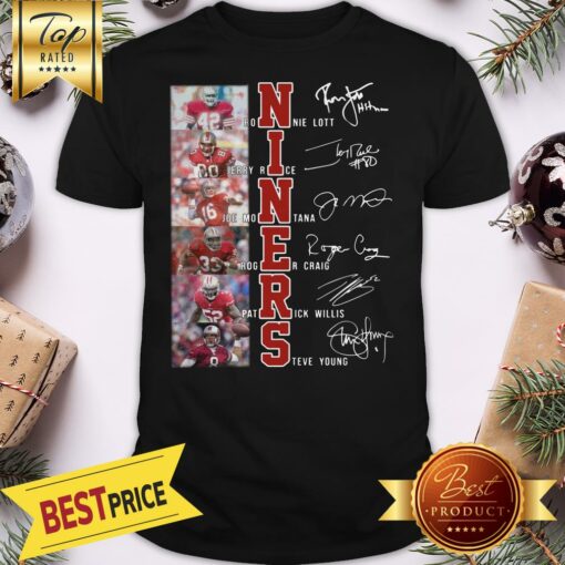 Pretty Niners Signatures Ronnie Lott Jerry Rice San Francisco 49ers Shirt