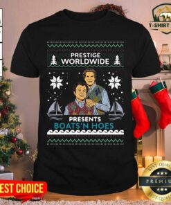 Pretty Prestige Worldwide Presents Boats N Hoes Ugly Christmas Shirt
