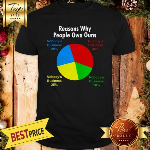 Pretty Reasons Why People Own Guns Nobody’s Business Shirt