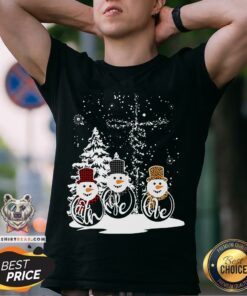 Pretty Three Snowman Merry Christmas Shirt