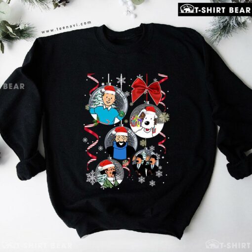 Pretty Tintin Snowy Dupond Dupont Captain Haddock Professor Calculus Christmas Sweatshirt