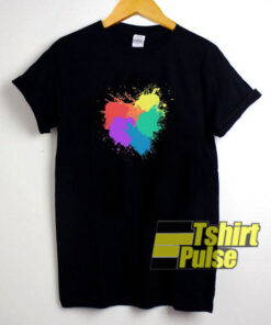 Rainbow Heart t-shirt for men and women tshirt