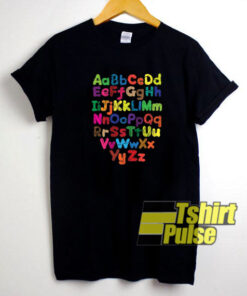 Retro Color Alphabet t-shirt for men and women tshirt