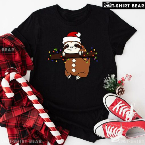 Santa Sloth Christmas T-Shirt