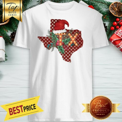 Texas Santan Christmas On Heather Shirt