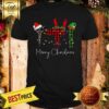 The Scissors Santa & Hairdryer Reindeer & Comb Shorty Light Christmas Shirt