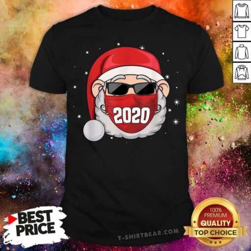 Top Santa With Face Mask Christmas 2020 Xmas Shirt