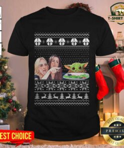 Wonderful Nice Woman Yelling At Baby Yoda Ugly Christmas Shirt