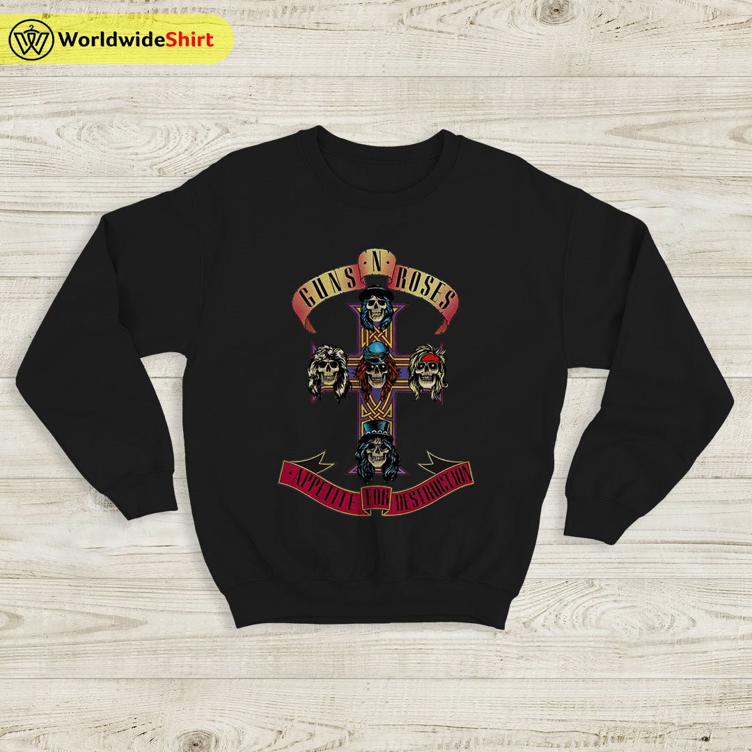 1988 Appetite For Destruction Tour Sweatshirt Guns N Roses Shirt Rock Band 1988 Appetite For Destruction Tour Sweatshirt Guns N Roses Shirt Rock Band