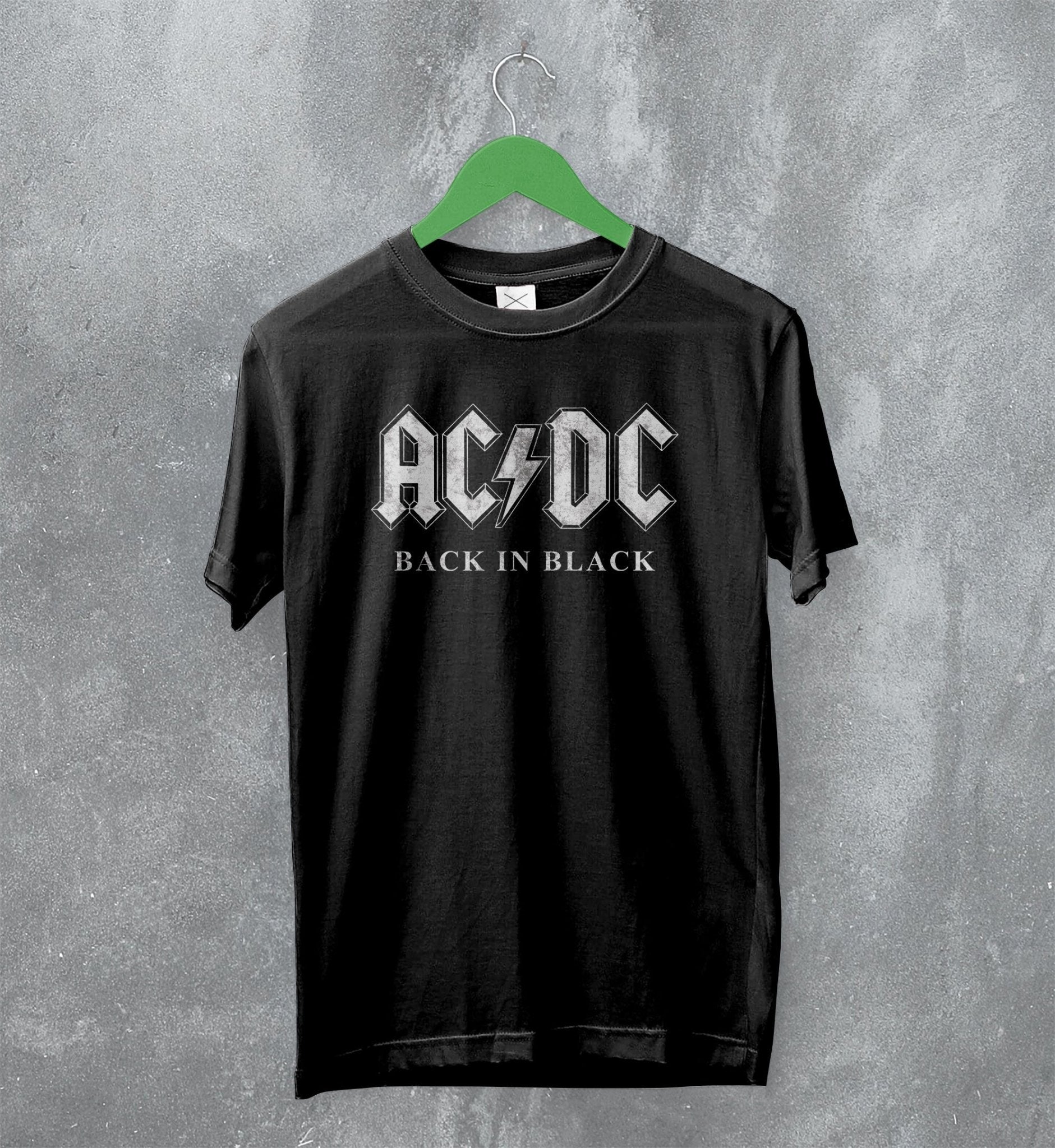 ACDC Logo T-Shirt Back in Black ACDC Shirt Rock Band Merch ACDC Logo T-Shirt Back in Black ACDC Shirt Rock Band Merch