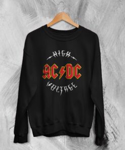 ACDC Sweatshirt High Voltage ACDC Sweater Rock Band Music Merch