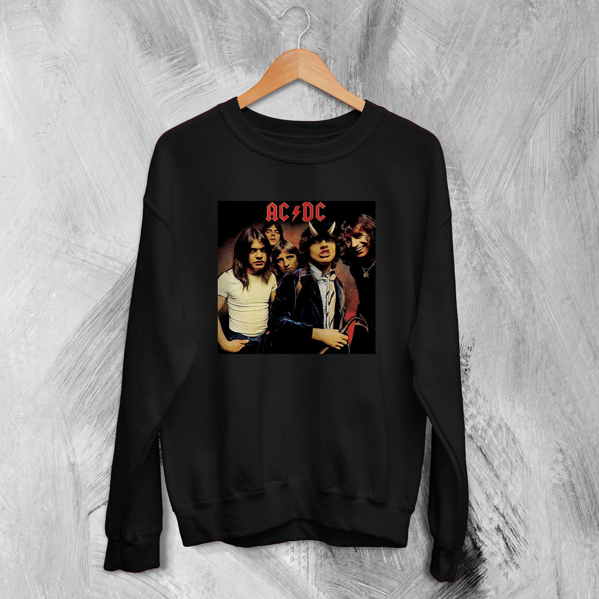 ACDC Sweatshirt Highway to Hell ACDC Sweater Heavy Metal Band Merch ACDC Sweatshirt Highway to Hell ACDC Sweater Heavy Metal Band Merch