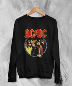 ACDC Sweatshirt Highway to Hell ACDC Sweater Rock Band Merch
